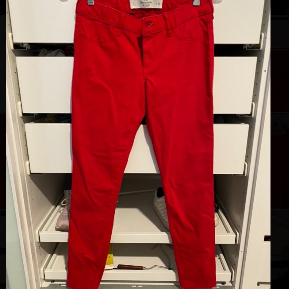 Red abercrombie and Fitch jeans